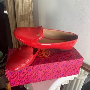 Tory Burch Red Patent Leather Flats